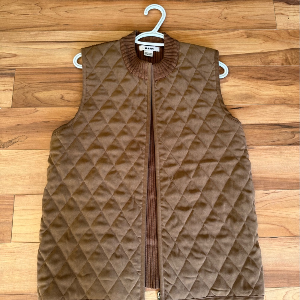 Camel Coloured Quilted Chore Vest